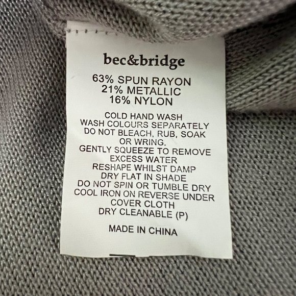 Bec and Bridge Womans Silver Metallic Cocktail Dress Sleeveless Halter size 6 - Picture 9 of 10